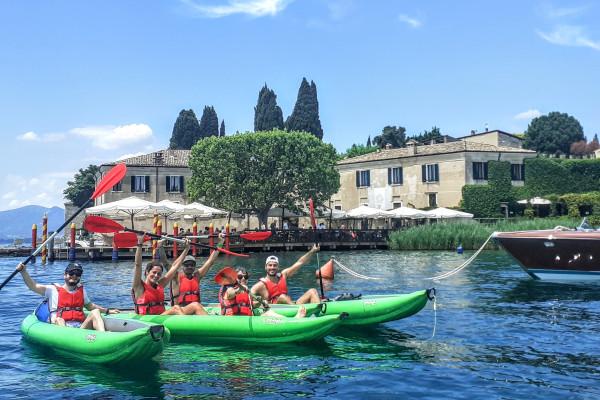 Tour giornaliero in canoa da Garda a Punta San Vig