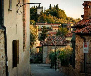partenza dal centro di Arquà Petrarca
