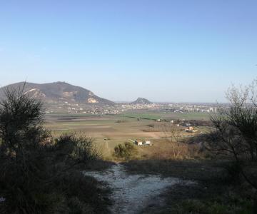 Vista su Monselice con la Rocca e il Monte Ricco