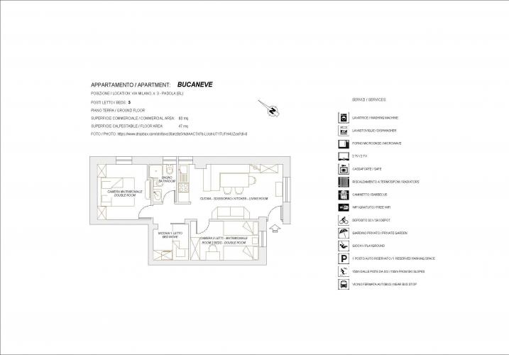 Piantina appartamento BUCANEVE