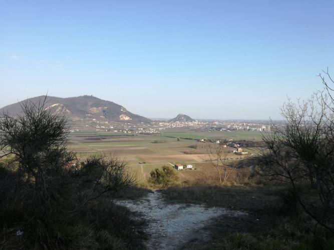 Vista su Monselice con la Rocca e il Monte Ricco