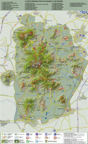 Mappa generale dei Colli Euganei