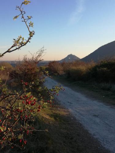 Inizio del sentiero con La Rocca alle spalle