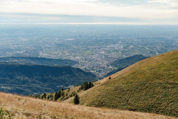 vista sulla pianura dal monte Boral