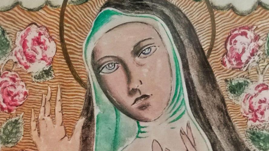 Dipinto di Santa Rita - Dino Buzzati