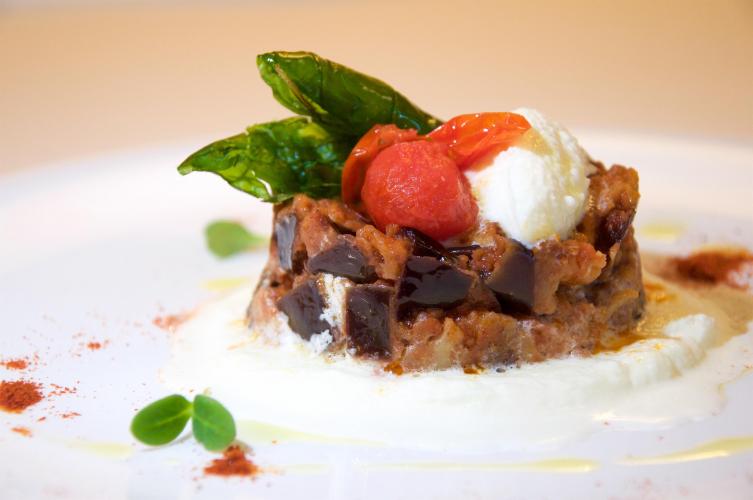 Sformatino di melanzane e bufala