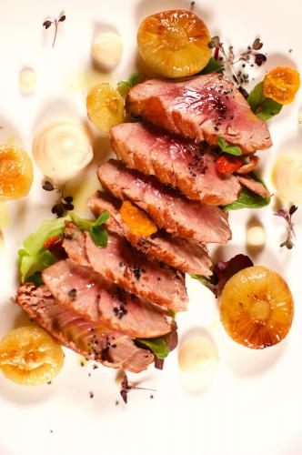 Ventresca di tonno rosso ikejime, crema di cannell