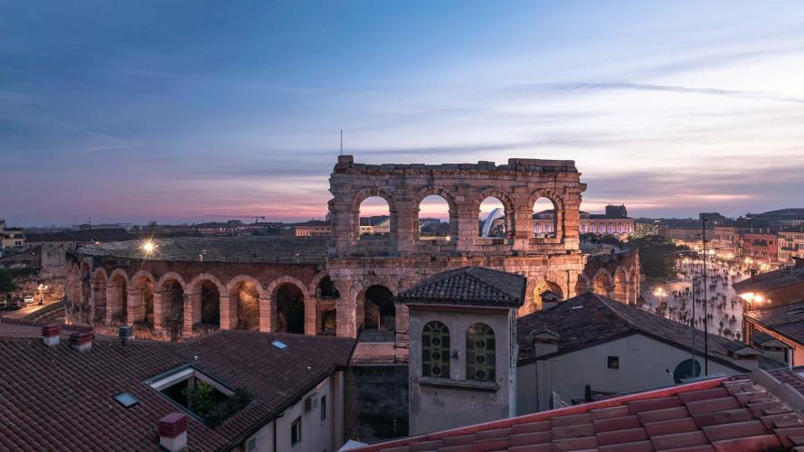 Veduta al Tramonto Arena di Verona