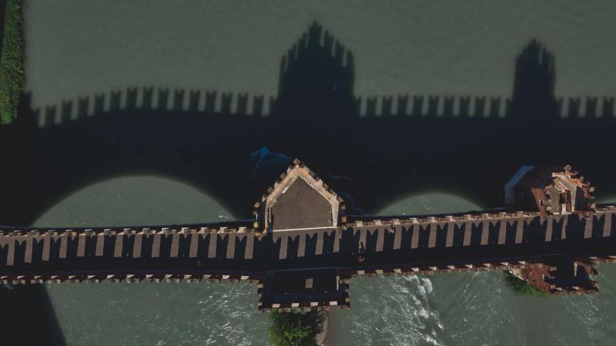 Ponte Scaligero Drone View