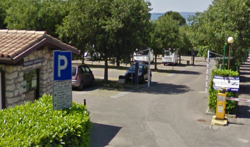 Ingresso area sosta camper