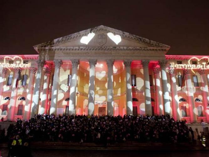 Serale con effetti luce