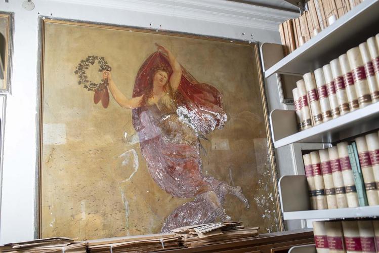 Dettaglio affresco Biblioteca