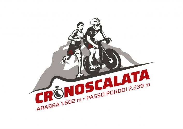 Logo cronoscalata Arabba-Passo Pordoi