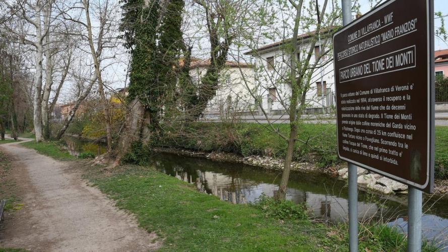 parco del tione con cartello